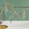 20Pcs 10 Style Natural Chip Gemstone Keychain KEYC-KS0001-05-6