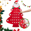 Christmas Tree Felt Fabric Pendant Decorations with Advent Calendar DIY-WH0032-26-3