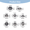 8Pcs 8 Style 316 Surgical Stainless Steel Beads STAS-UN0046-61-2