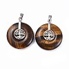 Natural Tiger Eye Pendants G-F640-E05-1