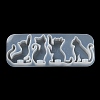 Cat Shape Pendant DIY Silhouette Silicone Mold DIY-K067-02C-4