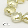 Electroplate Glass Beads Strands EGLA-D029-6-1