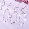 Natural Shell Beads Link Bracelets BJEW-JB13121-1