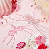 2Pcs 2 Styles Alloy with Glass Seed Bead Pendant Decorations KEYC-SP0001-21A-3