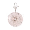 Natural Rose Quartz Big Pendants G-P459-01P-G-3