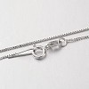 Anti-Tarnish Rhodium Plated 925 Sterling Silver Box Chain Necklaces NJEW-N0048-02-18-1