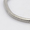 Tarnish Resistant 304 Stainless Steel European Style Round Snake Chains Bracelets BJEW-N233-03-2