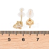 Brass Clear Cubic Zirconia Stud Earring Findings LS-EJEW-A155-03A-G-2