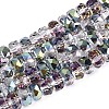 Electroplate Transparent Glass Beads Strands X-EGLA-N022-04A-D04-1
