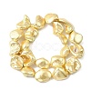 Electroplated Shell Pearl Beads Strands BSHE-A001-01B-2