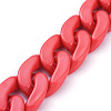 Handmade Opaque Acrylic Curb Chains AJEW-JB00564-3