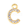 Golden Tone Alloy Rhinestone Pendants PW-WGCC773-03-1