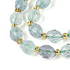 Natural Green Fluorite Beads Strands G-N342-35-8x6-12-4
