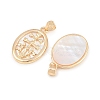 Brass Micro Pave Clear Cubic Zirconia Pendants KK-C170-06G-2