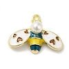 Rack Alloy Enamel Pendants ENAM-Q505-07G-02-1