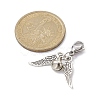 Alloy Wings and Iron Bell Pendant Decoration HJEW-JM01309-02-3