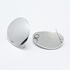 Brass Stud Earring Findings KK-F728-14P-NF-2