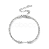 Brass Twisted Chain Bracelet Making KK-U020-14P-1