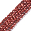 Natural Red Jasper Beads Strands G-E375-6mm-03-4
