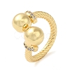 Brass Open Cuff Rings RJEW-Q778-54G-3