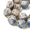 Natural Sesame Jasper Dyed Beads Strands G-U023-A08-01-4
