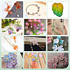 100Pcs Autumn Theme Two-Tone Transparent Glass Charms GLAA-PH0003-84A-5