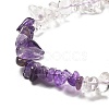 Natural Quartz Crystal & Amethyst Beads Strands G-L610-A27-01-4