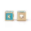 Rack Plating Brass Enamel Beads KK-B060-04G-06K-1