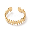 Ion Plating(IP) 304 Stainless Steel Zipper Shape Open Cuff Ring for Women RJEW-K245-36G-1