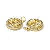 Real 18K Gold Plated Brass Micro Pave Clear Cubic Zirconia Pendants KK-E068-VB409-3-3