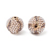 Golden Plated Alloy Rhinestone Beads FIND-E046-13G-02-2