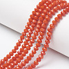 Opaque Solid Color Glass Beads Strands EGLA-A034-P4mm-D03-1