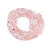 AB Color Plated Transparent Glass Beads Strands GLAA-G127-01-01D-3