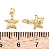 Brass Micro Pave Clear Cubic Zirconia Charms KK-Q085-02J-G-3