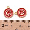 Golden Plated Alloy Enamel Charms ENAM-S118-03C-3