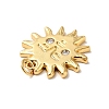 Rack Plating Brass Micro Pave Clear Cubic Zirconia Pendants KK-H431-23G-3