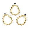 Brass Pave Cubic Zirconia Pendants KK-Z028-03G-1