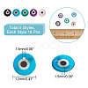 80Pcs 5 Colors Printed Freshwater Shell Charms SHEL-AR0001-12-2