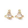 Rack Plating Brass Cubic Zirconia Beads KK-M264-11G-1