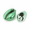 Electroplated Natural Cowrie Shell Beads X-SSHEL-S258-06B-2