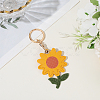 1Pc PU Leather Pendants Keychain KEYC-SP0001-47A-3