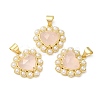Natural Rose Quartz Pendants G-E599-05G-A08-1