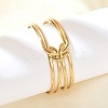 304 Stainless Steel Cuff Bangles for Women BJEW-B120-04G-04-3