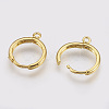 Brass Huggie Hoop Earring Findings X-KK-R058-143G-2