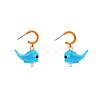 Alloy Lampwork Stud Dangle Earrings for Women WGC9781-01-2