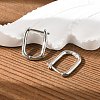 Brass Huggie Hoop Earrings EJEW-P189-01P-2
