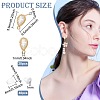 20Pcs Brass Micro Pave Clear Cubic Zirconia Stud Earring Findindgs KK-BC0009-88-2