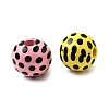 Printed Schima Wood Beads WOOD-L022-04B-02-2