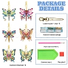 DIY Diamond Painting Butterfly Keychain Kits PW-WGC0FFB-01-4