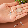 4 Sets 2 Styles Double 925 Sterling Silver Lobster Claw Clasps FIND-TA0002-22-7